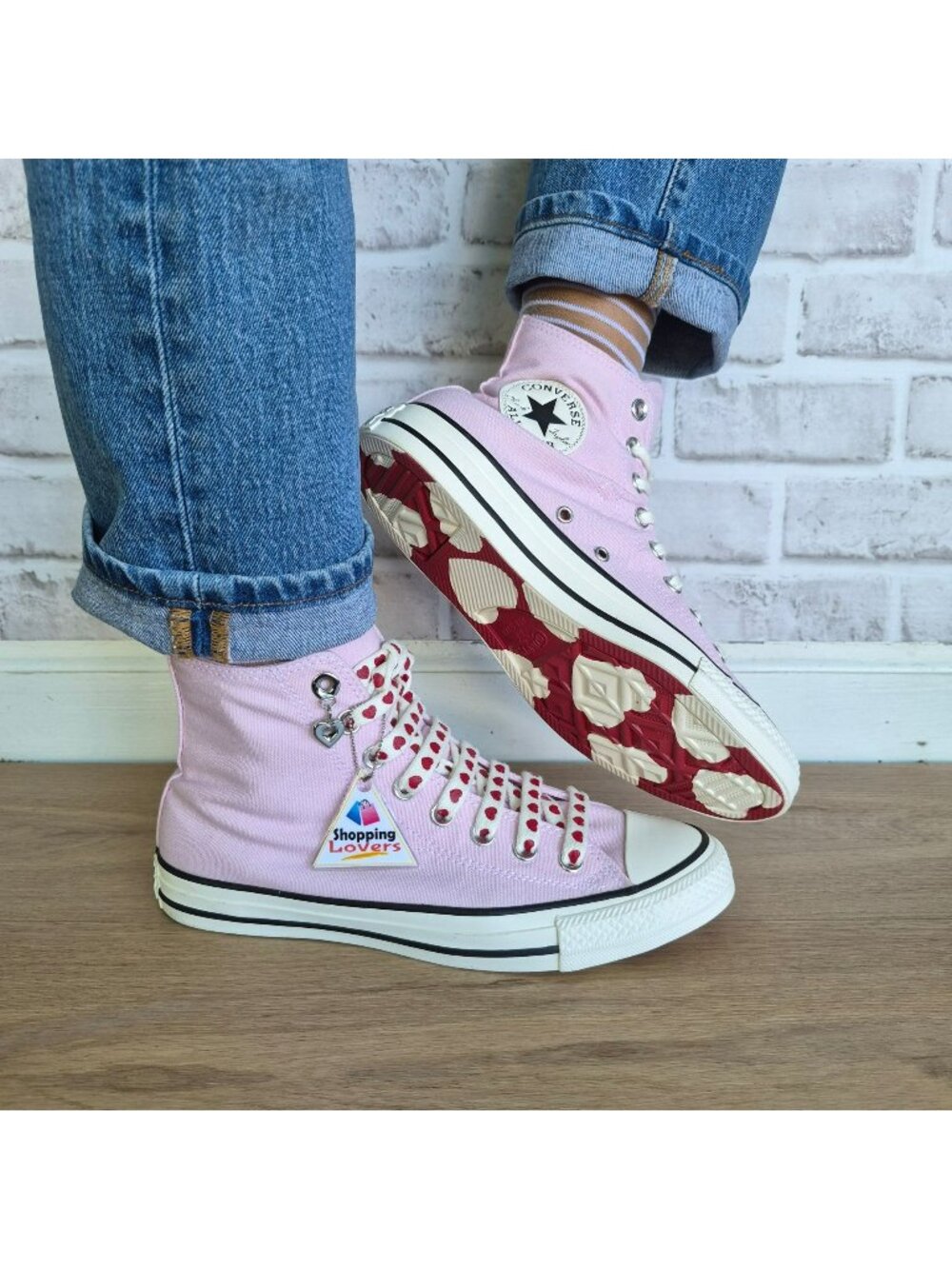 ⭐Converse Chuck Taylor Valentine's Day Sz 8.5 Women's shoes Sneaker Pink A20658C
